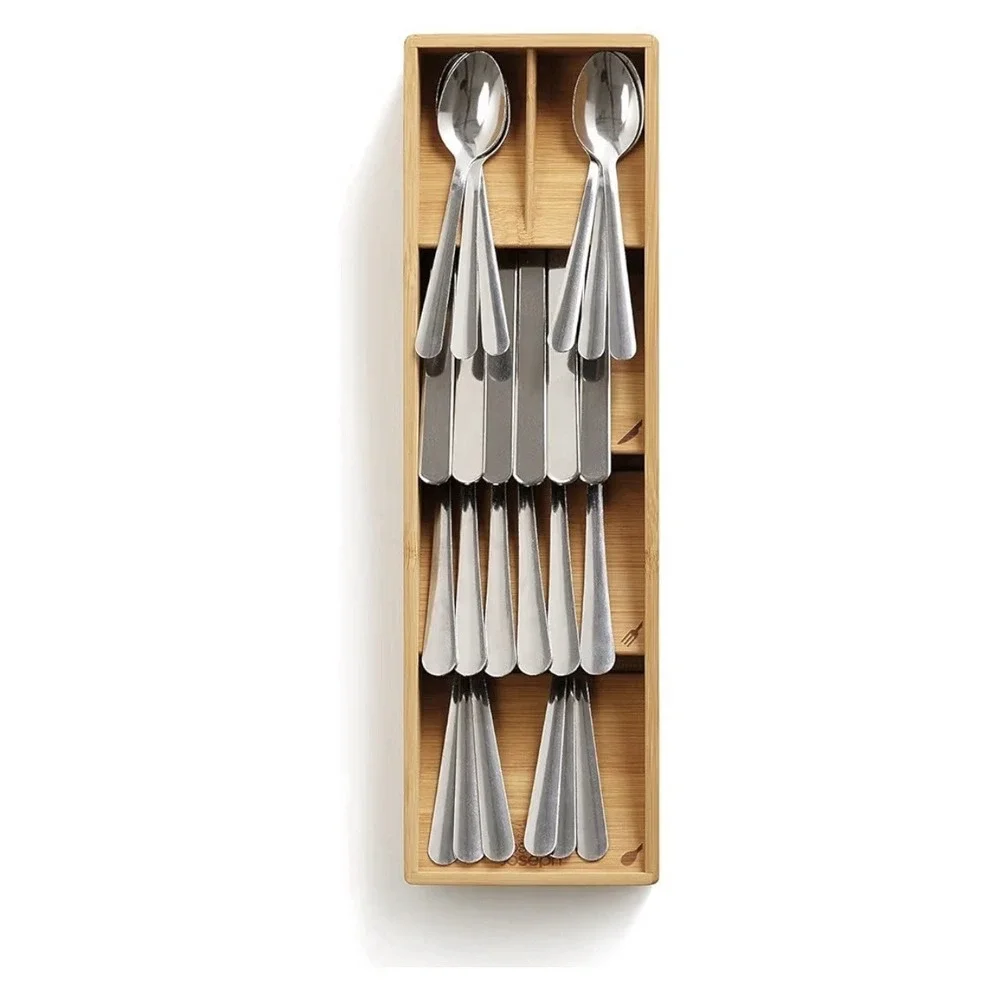 Joseph Joseph Bamboo Cutlery Drawer Organizer Set 5 & 8 Compartments